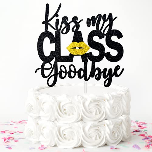 Tortenaufsatz mit Aufschrift "Kiss My Class Goodby", 2022 Graduation Cake Topper, Congrats Grade Cake Decor, Happy Graduation Decoration Supplies von Festus