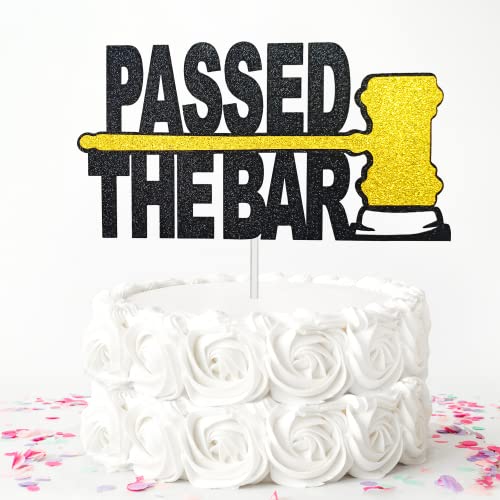 Tortenaufsatz mit der Aufschrift "Passed The Bar", 2022 Anwälte Abschlussfeier, Party-Dekorationen, Gesetzsstange, Prüfungs-Kuchenaufsatz, LLM Abschlussbedarf, Gesetzgavel-Kuchenaufsatz von Festus