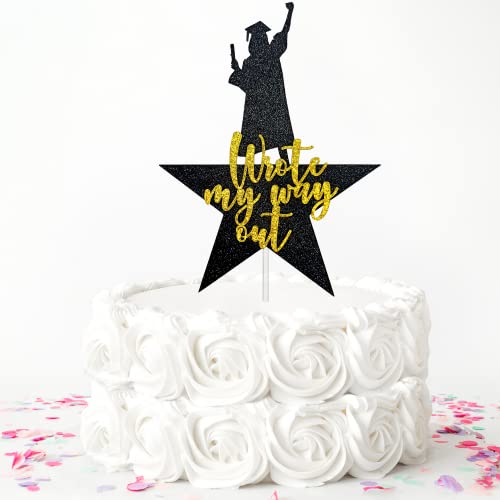 Wrote My Way Out Cake Topper, 2022 Graduation Cake Topper, Musical Theme Grade Party Decoration High School College Student Graduate Party Supplies von Festus