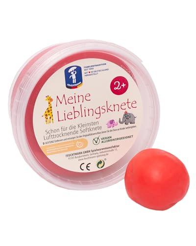 Feuchtmann MEINE LIEBLINGSKNETE Edu Edition 500g Kinderknete Rot, glutenfreie Spielknete vegan, ungiftige Knete, Modelliermasse lufttrocknend von Feuchtmann