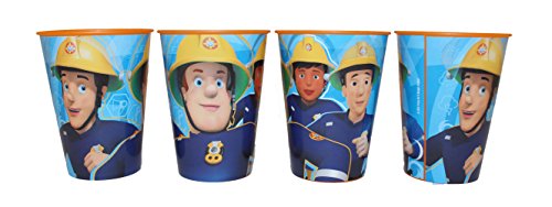 Feuerwehrmann Sam Kompatibel Kunststoff Trinkbecher Saftbecher Becher 4er Set von Fireman Sam