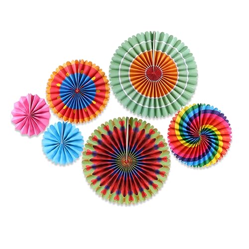 Fezf Seidenpapier Pompoms,6 Stück Papier Fans Fächer und Wabenbälle Dekorpapier Kit für Geburtstag Hochzeit Baby Dusche Parteien Hauptdekorationen Pompoms Dekoration von Fezf