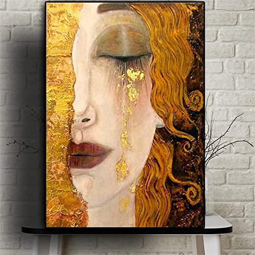 Abstrakte Frau Diamond Painting Set, 5D Diamant Painting Bilder Erwachsene Kinder DIY Mosaikherstellung Zubehör Voll Set, Diamant Malerei Art Craft für Home Wand Décor Gemälde Geschenk 35x50cm Z-5277 von Fheeao