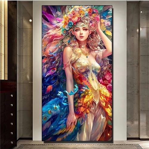 Diamond Painting Erwachsene Groß XXL 115x50cm 5D DIY Diamant Painting Bilder Göttin Diamond Art Painting Kits Vollbild Fantasie Diamond Painting Kinder Kreuzstich Gemälde Set für Home Wand Dekor von Fheeao