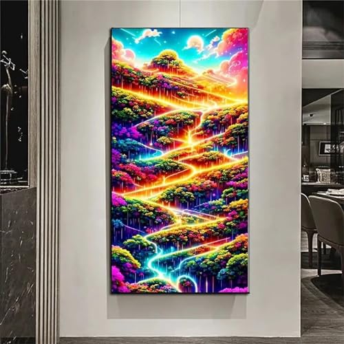 Diamond Painting Erwachsene Groß XXL 115x50cm 5D DIY Diamant Painting Bilder Schloss Diamond Art Painting Kits Vollbild Fantasie Diamond Painting Kinder Kreuzstich Gemälde Set für Home Wand Dekor von Fheeao