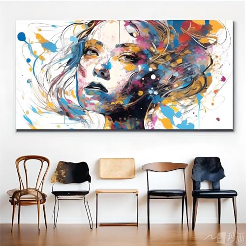 Diamond Painting Erwachsene Groß XXL 140x60cm 5D DIY Diamant Painting Bilder Mädchen Diamond Art Painting Kits Vollbild Graffiti Diamond Painting Kinder Kreuzstich Gemälde Set für Home Wand Dekor von Fheeao