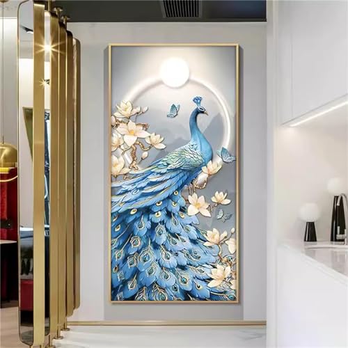 Diamond Painting Erwachsene Groß XXL 70x30cm 5D DIY Diamant Painting Bilder Schmetterling Diamond Art Painting Kits Vollbild Pfau Diamond Painting Kinder Kreuzstich Gemälde Set für Home Wand Dekor von Fheeao