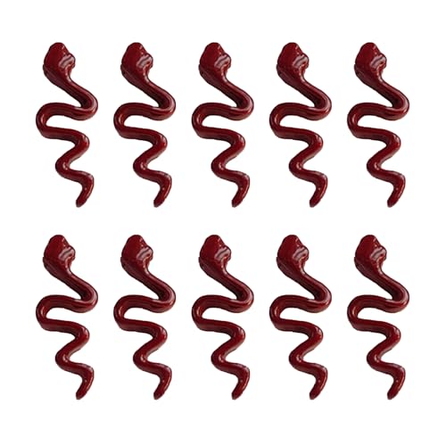 10 PCs Snake Nails Art Charm Multiple Color Nails Charme Snake Form Nägel Kunstdekoration Nägel Schmuckzubehör Accessoires von Fhkpsqkcn