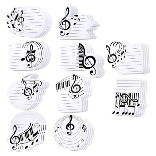 10pcs Selbstklebende Sticknoten Pad Musical Note Stick Notes Stick Pad Entfernbarer Sticksnoten Notizblock Notiz Kissen Set Set Set von Fhkpsqkcn