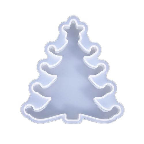 Fhkpsqkcn Weihnachtsbaum-Silikonformen, Duftformen, Ornament-Formen, Epoxidharz-Formen, Backformen für die Herstellung von Fhkpsqkcn