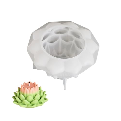 Flexible Silikonform 3D Blumenförmige Kerzenformen Duft Aromatherapie Herstellungsform Handgefertigte Desktop Ornamentform von Fhkpsqkcn