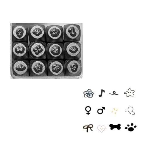 Set Von 12 Metall Meißel Werkzeug 2mm Tierreihe Schmuck Gravur Werkzeug Metall Stamp Set Für Schmuckherstellung Enthusiasten von Fhkpsqkcn