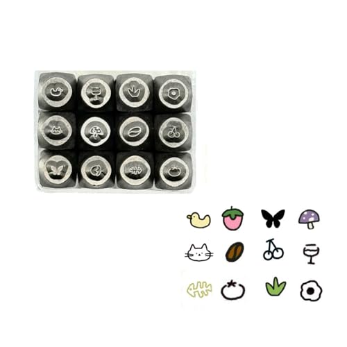 Set Von 12 Metall Meißel Werkzeug 2mm Tierreihe Schmuck Gravur Werkzeug Metall Stamp Set Für Schmuckherstellung Enthusiasten von Fhkpsqkcn