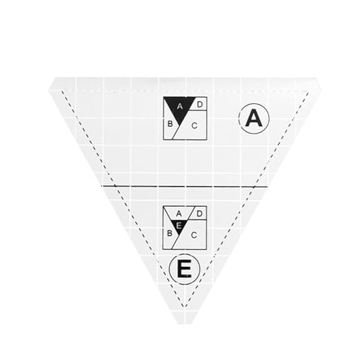 3/4/5 Stück transparentes Acryl-Lineal zum Schneiden von Stoffen, Messen, Nähen, Patchwork-Lineal zum Quilten, Sticken, Basteln von Fhsqwernm