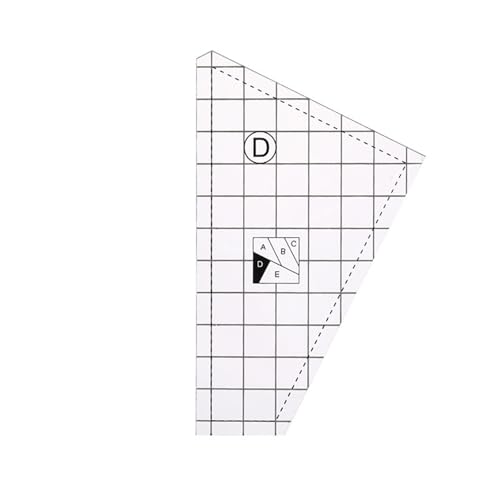 3/4/5 Stück transparentes Acryl-Lineal zum Schneiden von Stoffen, Messen, Nähen, Patchwork-Lineal zum Quilten, Sticken, Basteln von Fhsqwernm