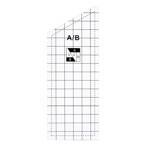 3/4/5 Stück transparentes Acryl-Lineal zum Schneiden von Stoffen, Messen, Nähen, Patchwork-Lineal zum Quilten, Sticken, Basteln von Fhsqwernm