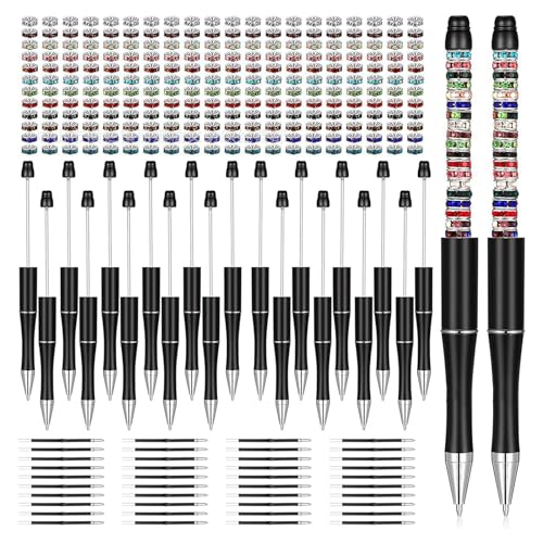 Beadable Pen Bead Kugelschreiber Assorted Bead Pen Shaft Rollerball Pen Kids Students Office School Supplies von Fhsqwernm