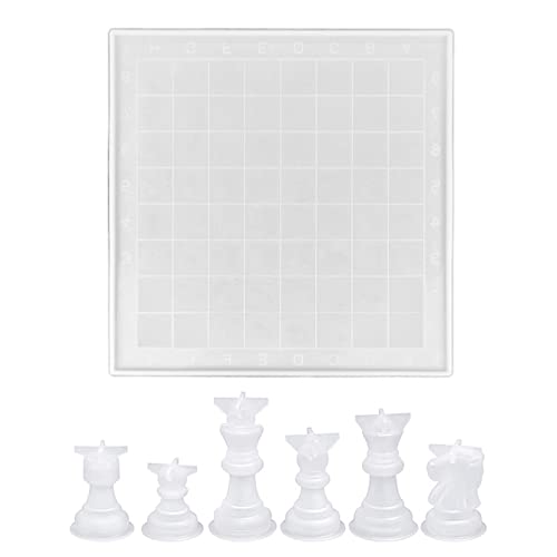 Internationale Schach-Silikonform, Epoxidharz, Schokolade, Süßigkeiten, Schmuckherstellung, handgefertigte Kunstwerke, antihaftbeschichtet von Fhsqwernm