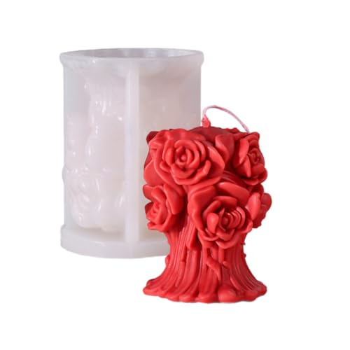Rosenblütenform, leicht zu entformen, für Seife, Schreibtisch, Ornament, Geburtstagsgeschenk, Epoxidharz, Handwerk von Fhsqwernm