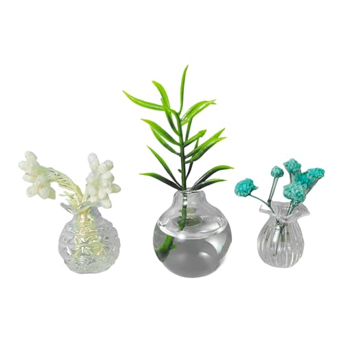 Fiauli Keramik Kühlschrank Magnet 3D Vase Magnet 3pcs Blütensatz Mini Magnetische Dekoration für Home Office Küche Locker Leichter wasserdichtem Kühlschrank D von Fiauli