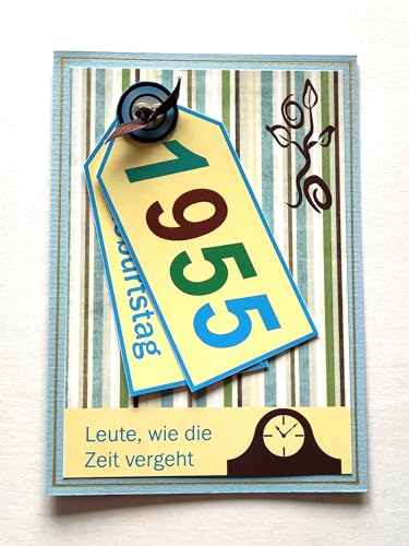 Fibula Style 5 x fröhliche Einladungskarte zum 70. Geburtstag 1955" von Fibula Style