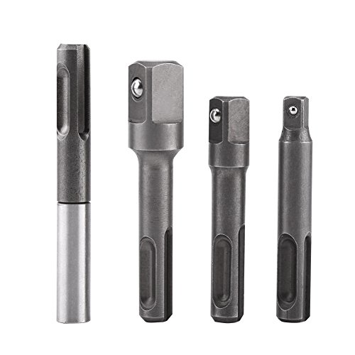 SDS Plus Stecknuss Adapter Set,4 Stück Set SDS Plus Schaft,1/4 "3/8" 1/2 "SDS Plus Steckschlüssel Bohrer Schnellwechsel Hex Verlängerung Adapter Stecker Für Schrauben, Muttern, Bohrer und Hand Treiber von Fictory