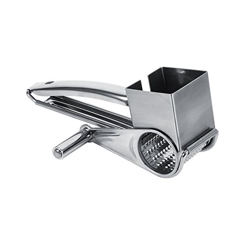 Käsereibe, Käsereibe Trommelreibe mit Kurbel, Multifunktionale Küchenmaschine Rotary Cheese Grater aus Edelstahl 1 Trommel Slice Shred Tool für Müheloses Reiben Käse Nüsse von Fictory