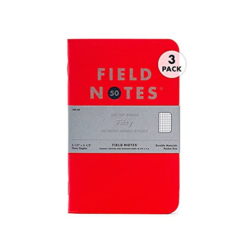 Field Notes: Fifty Edition Notizbücher, 8,9 x 14,9 cm, 3 Stück von Field Notes