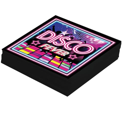 Disco Fever Papierservietten, 33 x 33 cm, 12 Stück von FIESTAS GUIRCA