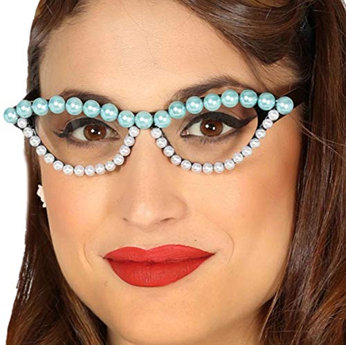 Funidelia Perlenbrille für Frauen von Fiestas Guirca