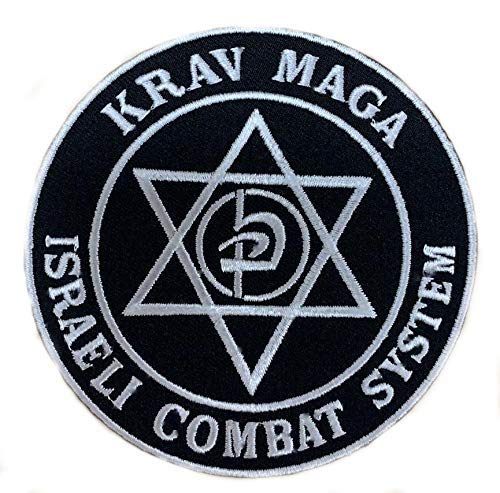 Krav Maga Israeli Combat System Patch (90 mm) bestickt zum Aufbügeln/Aufnähen Abzeichen Kampfsport Emblem Selbstverteidigung Applikation von Fiico