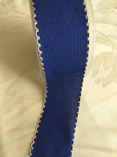 NASTRIFICIO ROSSI SAS Band aus Aida, 2,5 m, Variante Weihnachten (53 m, blau/silber) von Fiico