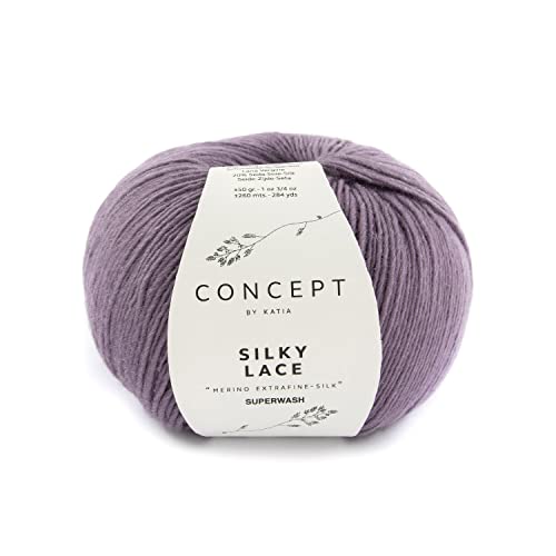 Concept 50g Silky Lace - Farbe: 181 - hellila - ein seidiges, leicht glänzendes Garn in sanften Farben von Fil Katia