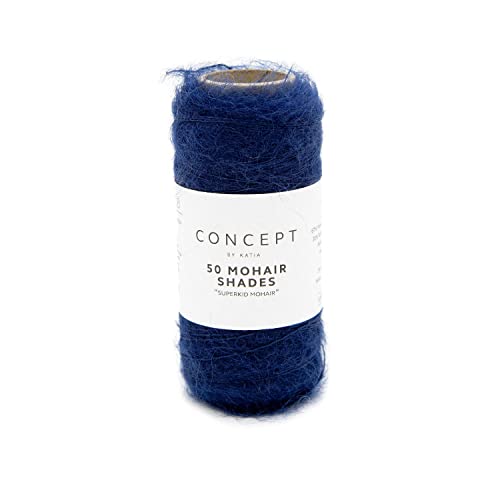 Concept Katia 20g SuperKid Mohair - Farbe: 34 - sehr dunkelblau - einem Premium-Garn in 50 fantastischen Farben von Fil Katia