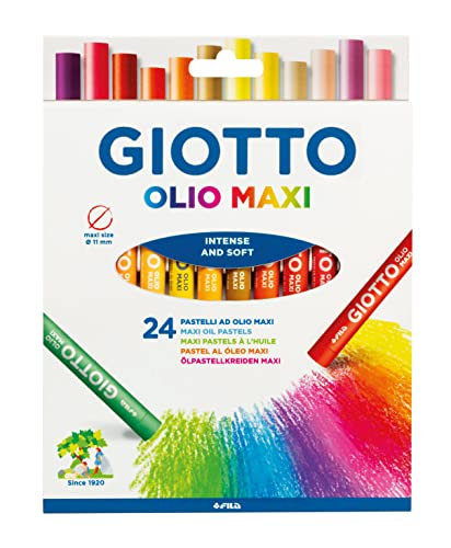 GIOTTO 90293100 Ölpastellkreiden, Maxi, mehrfarbig, 24 Stück von GIOTTO