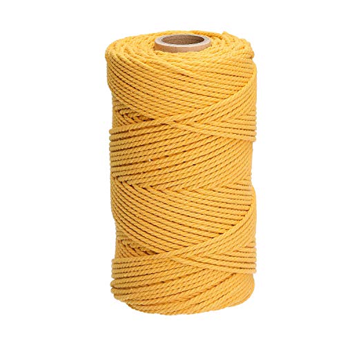 Filani Lieblingsgarn - Premium Makramee Garn 3 mm x 120 m aus Baumwolle in Mustard von Filani