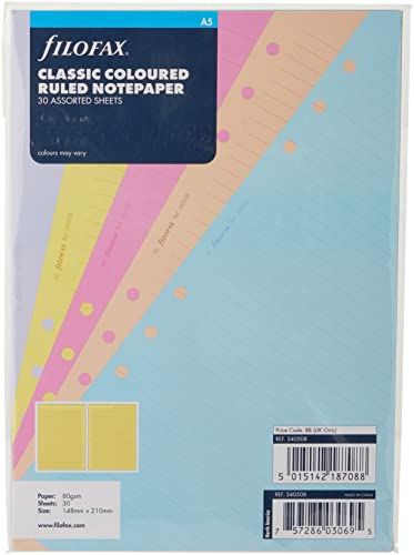 Filofax 340508 Notizpapier Classic A5, liniert, sortiert von Filofax