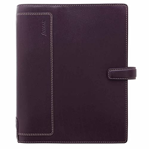 Filofax Holborn A5 Purple Lila Terminplaner Leder 25mm Organizer Ringbuch 025600 von Filofax