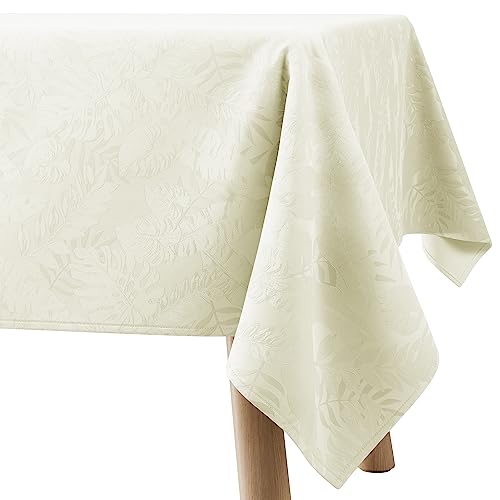 Filumi Tischdecke 120x180 cm Creme Abwaschbar Für Indoor Outdoor Monsteramuster Eris von Filumi