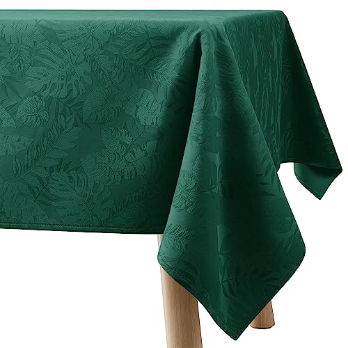 Filumi Tischdecke 140x240 cm Dunkel grün Abwaschbar Für Indoor Outdoor Monsteramuster Eris von Filumi