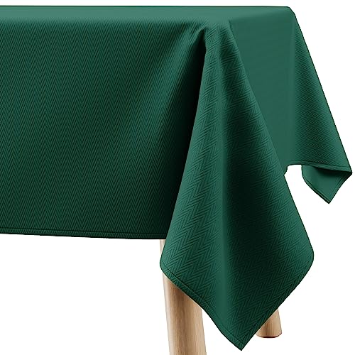 Filumi Tischdecke 60x60 cm Dunkel grün Abwaschbar Für Indoor Outdoor geometrisches Zickzackmuster Verte von Filumi