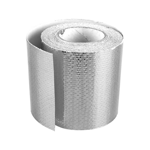 Filvczt Aluminiumfolien-Klebeband, Hitzeschildband, Autorohr-Klebeband, wasserdicht, einfache Installation, Gold/Silber für 5 cm Höhe, 5 m Länge für SUV, Wohnwagen von Filvczt