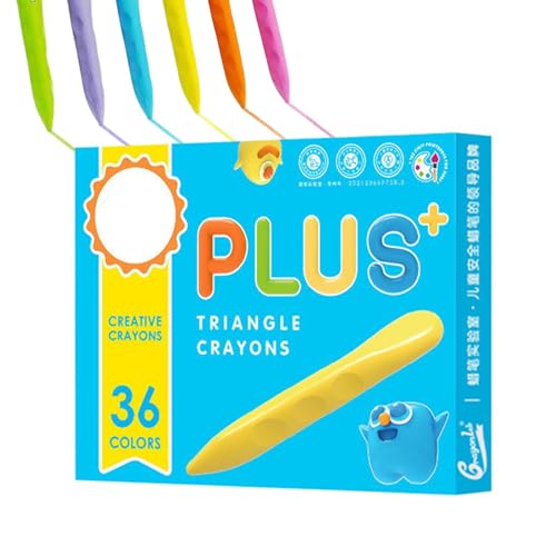 Filvczt Kids Crayon Set, Washable Beeswax Crayons, Easy Grip School Crayons, Vibrant Palm Groove Crayons, Washable Beeswax Crayons, Easy To Use, Portable for Kids And Children von Filvczt