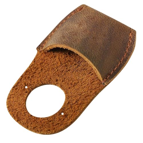 Filvczt Leder-Daumenschutz, Näh-Fingerschutz, Holzschnitz-Fingerschutz, Mit Strapazierfähigem Ledermaterial, Atmungsaktiv Und Bequem, 12 G, Zum Nadelfilzen von Filvczt