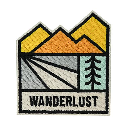 Finally Home Adventure Collection: Wanderlust Bäume und Berge Patch zum Aufbügeln | Wandern Outdoor Patches, Bügelflicken, Flicken, Aufnäher auch geeignet für Rucksäcke von Finally Home