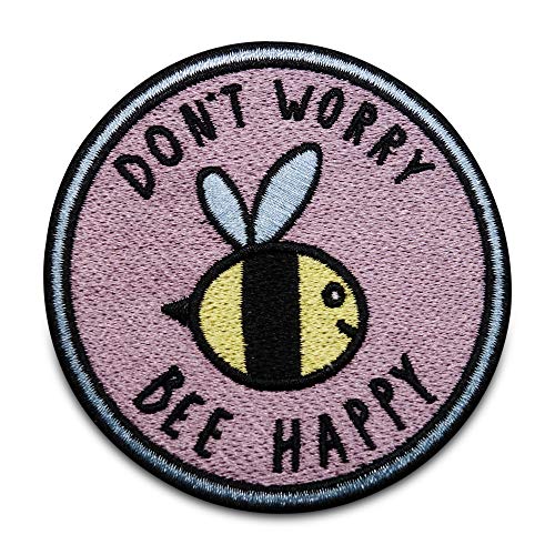 Finally Home Dont worry bee Happy Biene Patch zum Aufbügeln | Patches, Bügelflicken, Flicken, Aufnäher von Finally Home