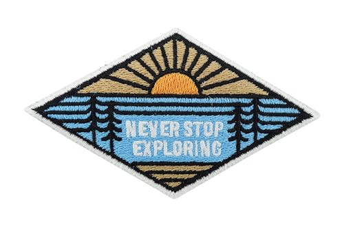 Finally Home Klett Patch - Never Stop Exploring | Outdoor Klett Patches, Rucksack Velcro Patch, Wandern Aufnäher, Natur Abzeichen, Berge Badge von Finally Home