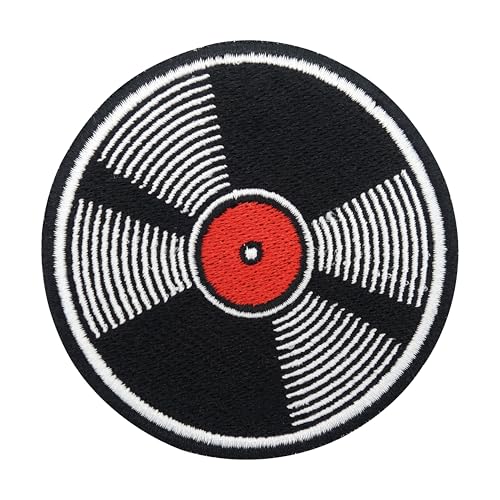 Finally Home Klett Patch - Schallplatte | Musik Klett Patches, Retro Aufnäher, Vinyl Klettpatches, Outdoor Klettpatch Rund 8cm, Rock Badge von Finally Home