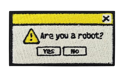 Finally Home Patch zum Aufbügeln - Are you a robot? | Retro Gamer Patches, Vintage Aufbügler, Flicken, Lustiger Aufnäher, Bügelbild von Finally Home