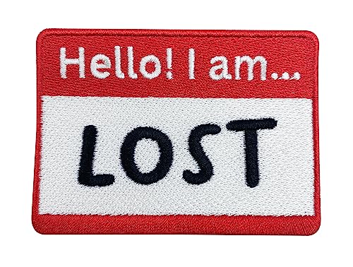 Finally Home Patch zum Aufbügeln - Hello! I am ... Lost | Lustige Patches, Namensschild Aufbügler, Sprüche Flicken, Bundeswehr Aufnäher witzig von Finally Home